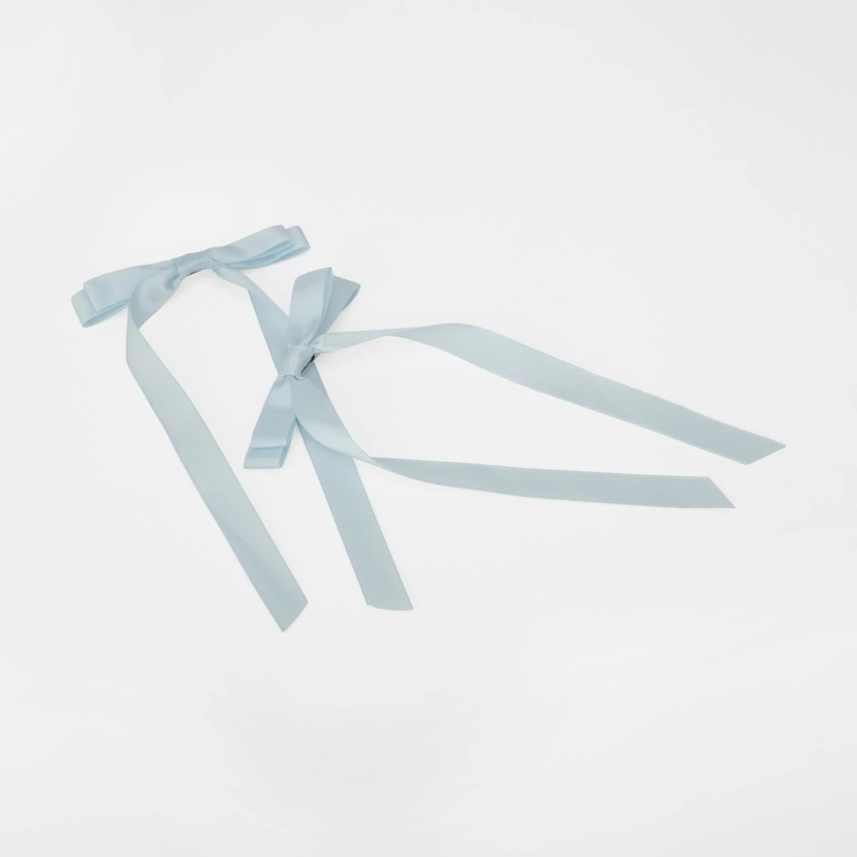 2 2 Pack Baby Blue Bow Slide Hair Clips, 2 of 4