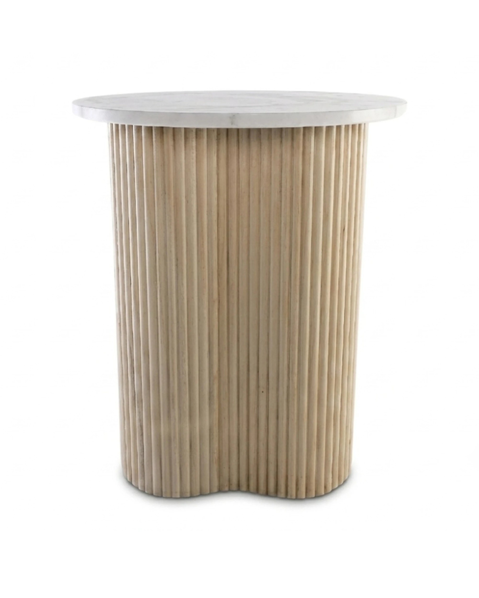 1 Codu Vero Side Table Oak Marble 60x50x50cm - Natural, 1 of 9