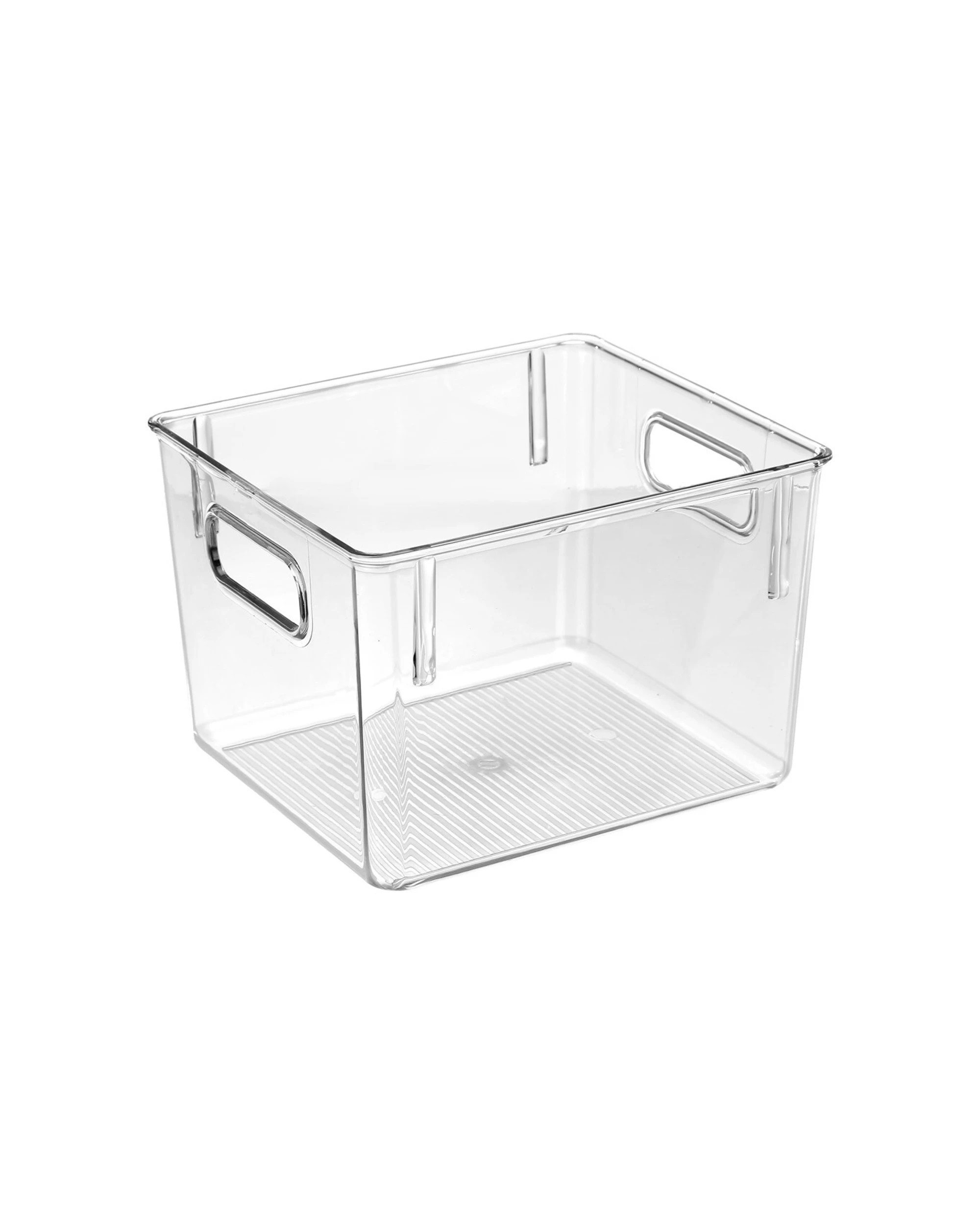 3 Boxsweden 6PK Crystal Storage Container - Medium With Handles 21 x 19 x 15cm
 - plain, 3 of 3