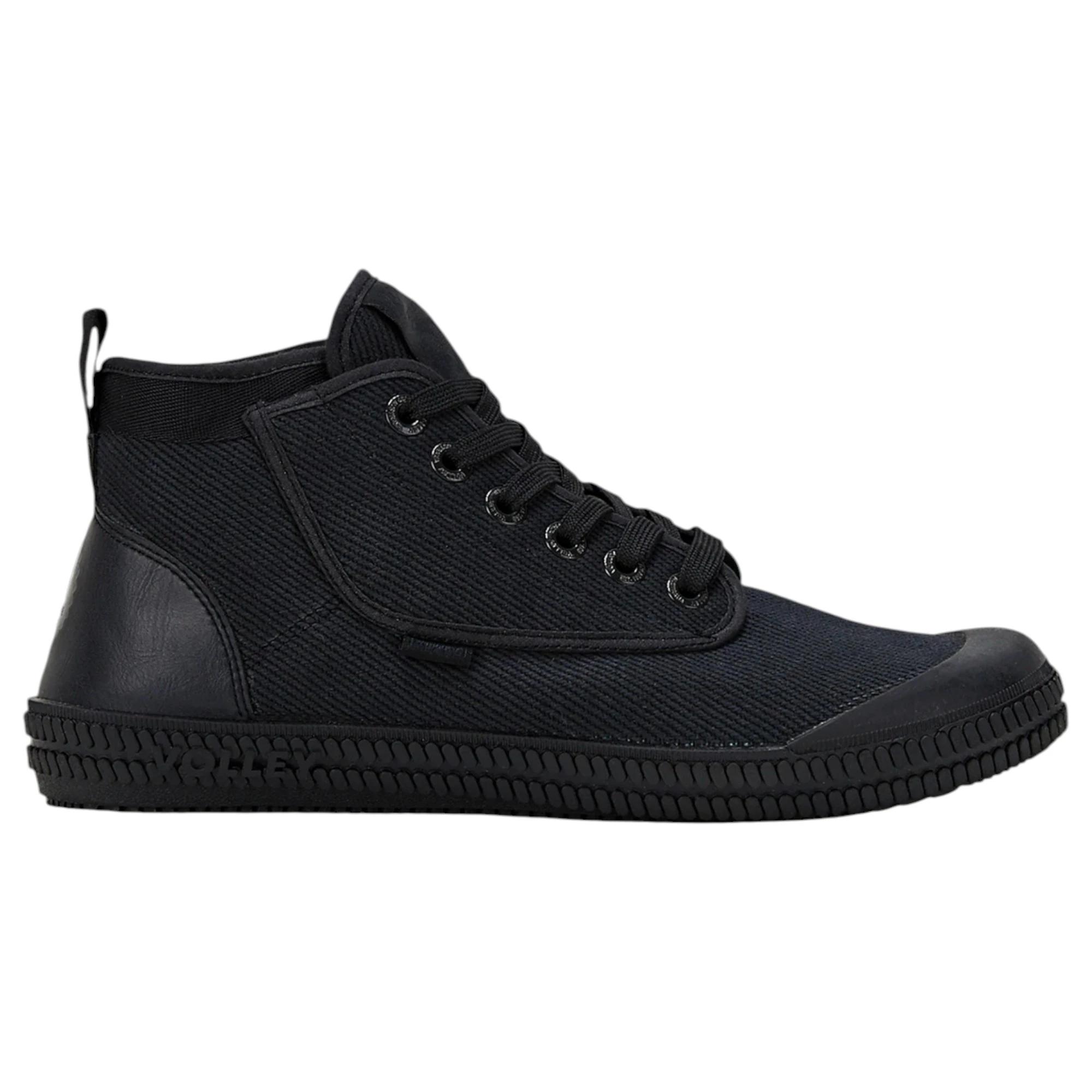 1 Volley Mens Heritage High Top Casual Shoes Black, 1 of 7