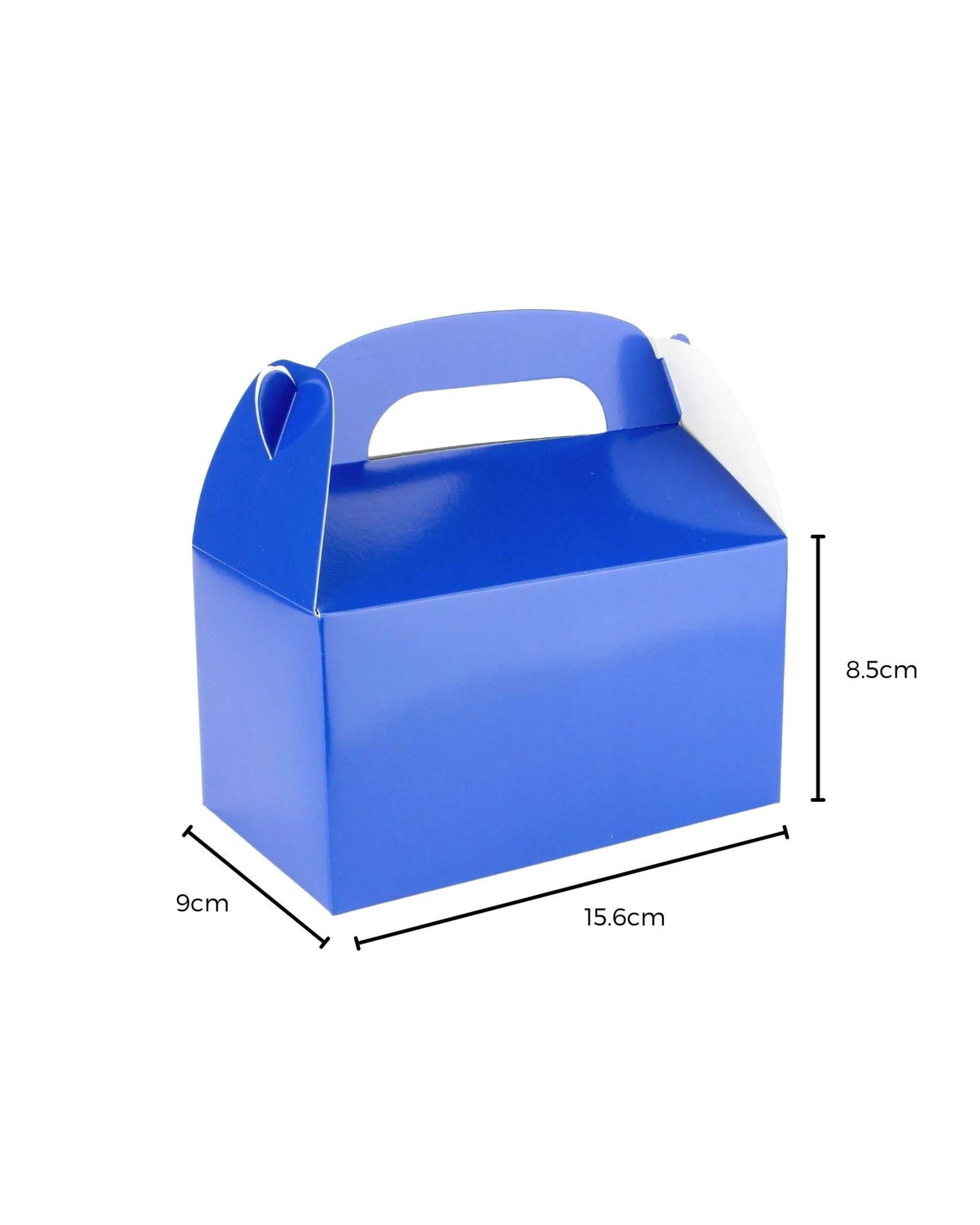1 Partyrama Blue Lolly/Treat Boxes with Handle Pack of 6 - Blue, 1 of 2