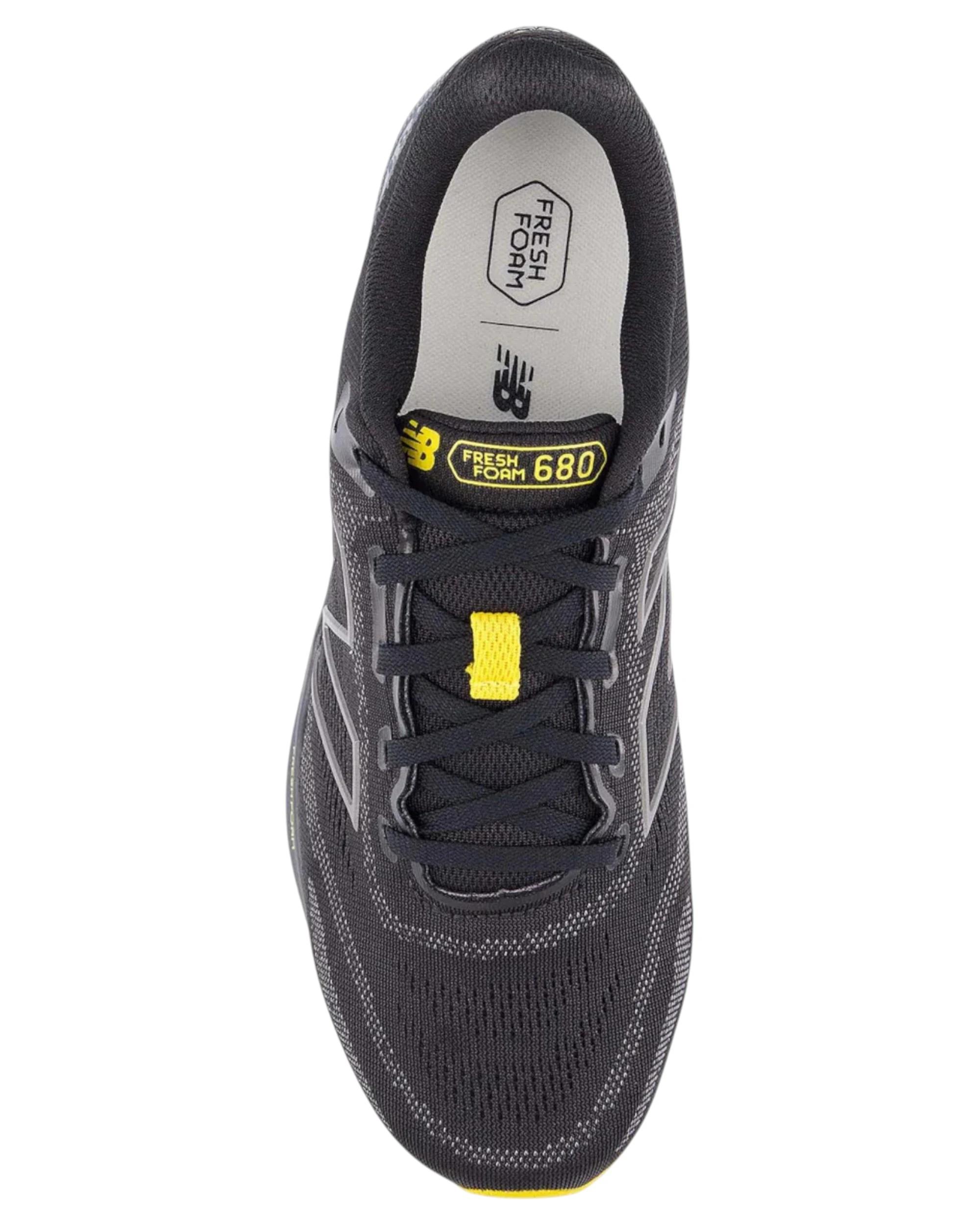 4 New Balance Mens 680 Athletic Shoes BLACK/YELLOW, 4 of 5