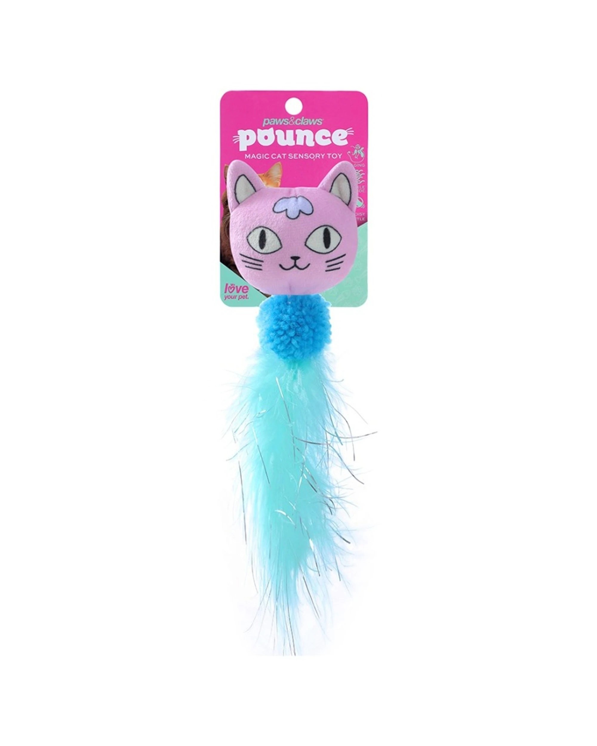 2 Paws & Claws 6PK Pounce Plush Magic Pet Cat Toy Soft Cuddly 15x5x5cm - Assorted, 2 of 8