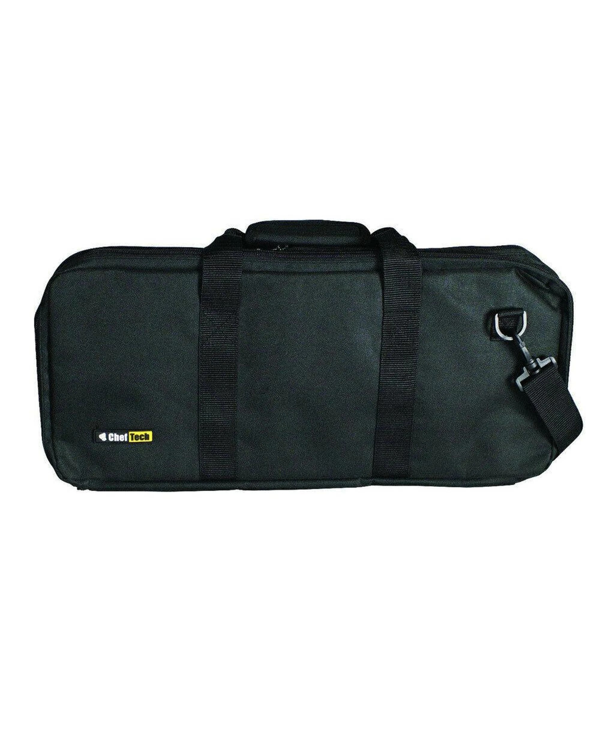 1 ChefTech 18 Pocket Knife Roll Storage Knives Bag wStrap  Black, 1 of 3
