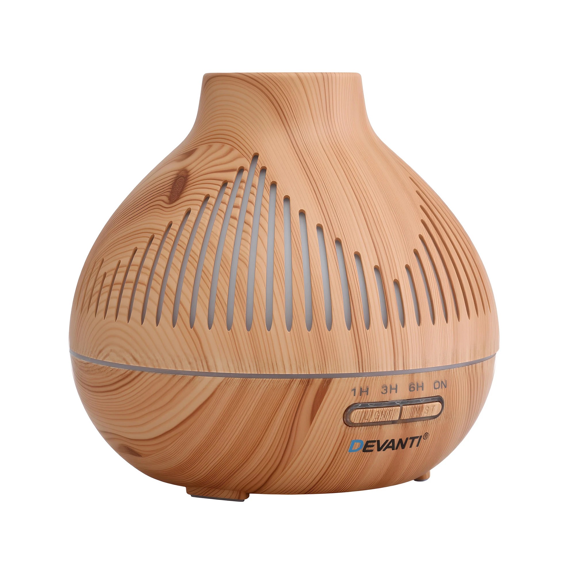 3 Devanti Ultrasonic Aroma Diffuser Aromatherapy 400ml LED Lights Iron Humidifier  Light wood grain - Natural, 3 of 9