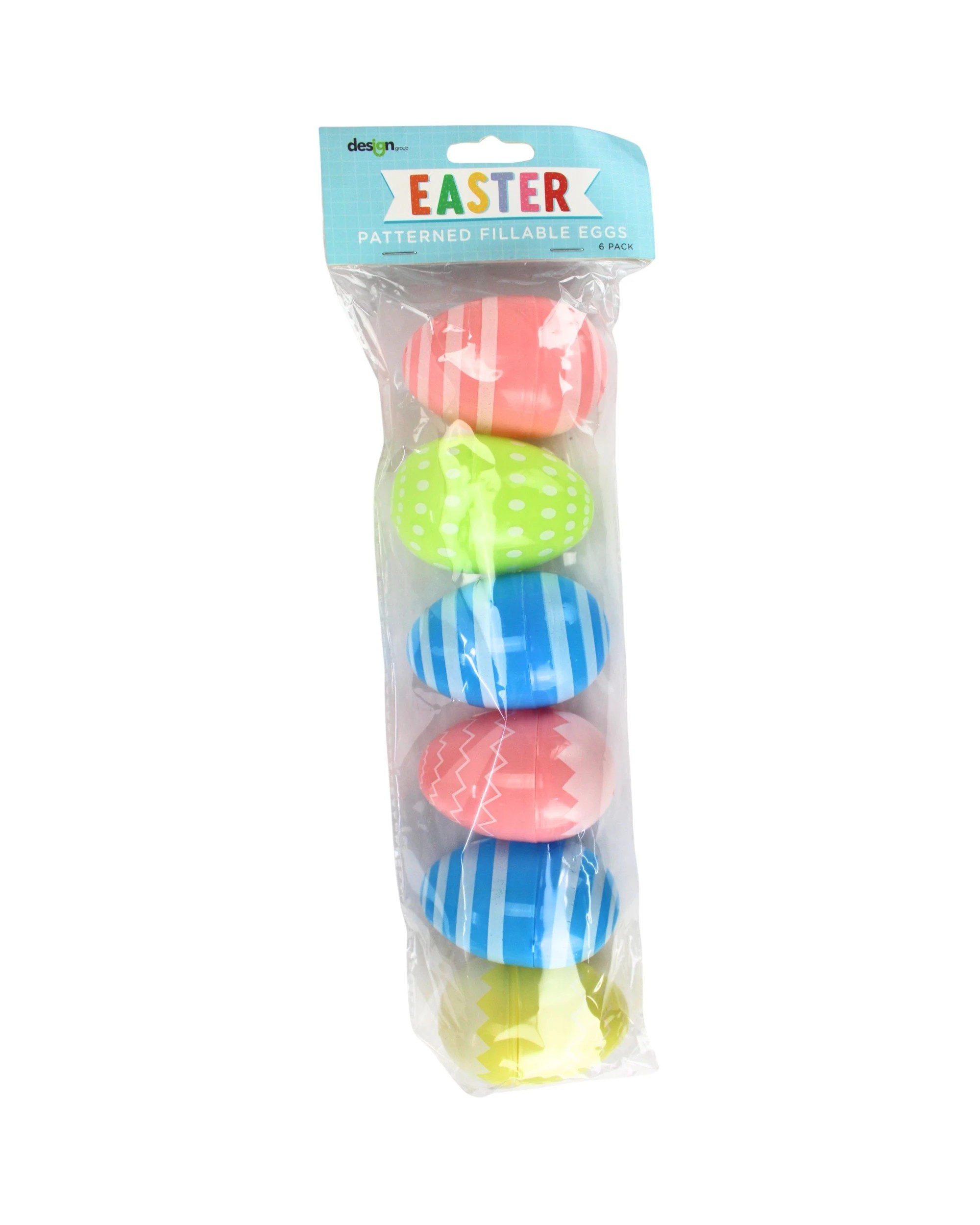 2 Design Group Fillable Patterned Easter Eggs 7.5cm Pack of 6, 2 of 3