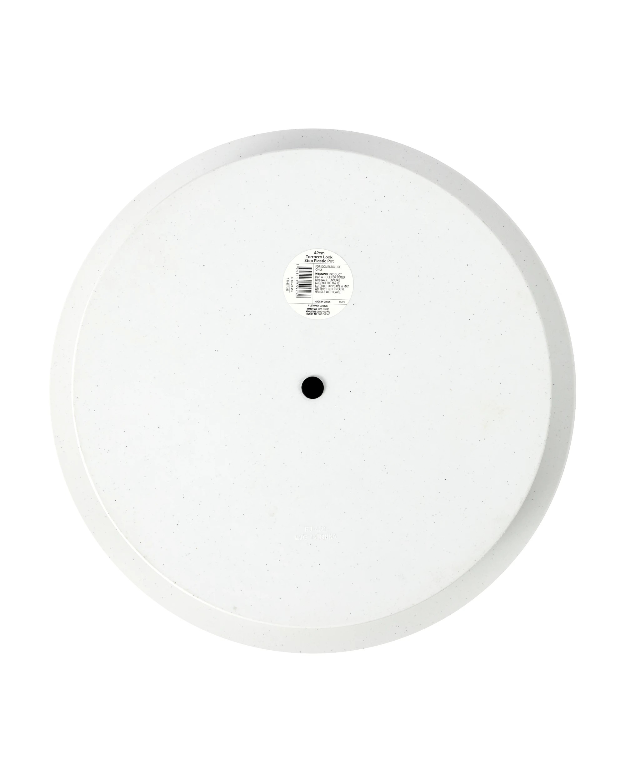 3 42cm Terrazzo Look Step Plastic Pot, 3 of 3