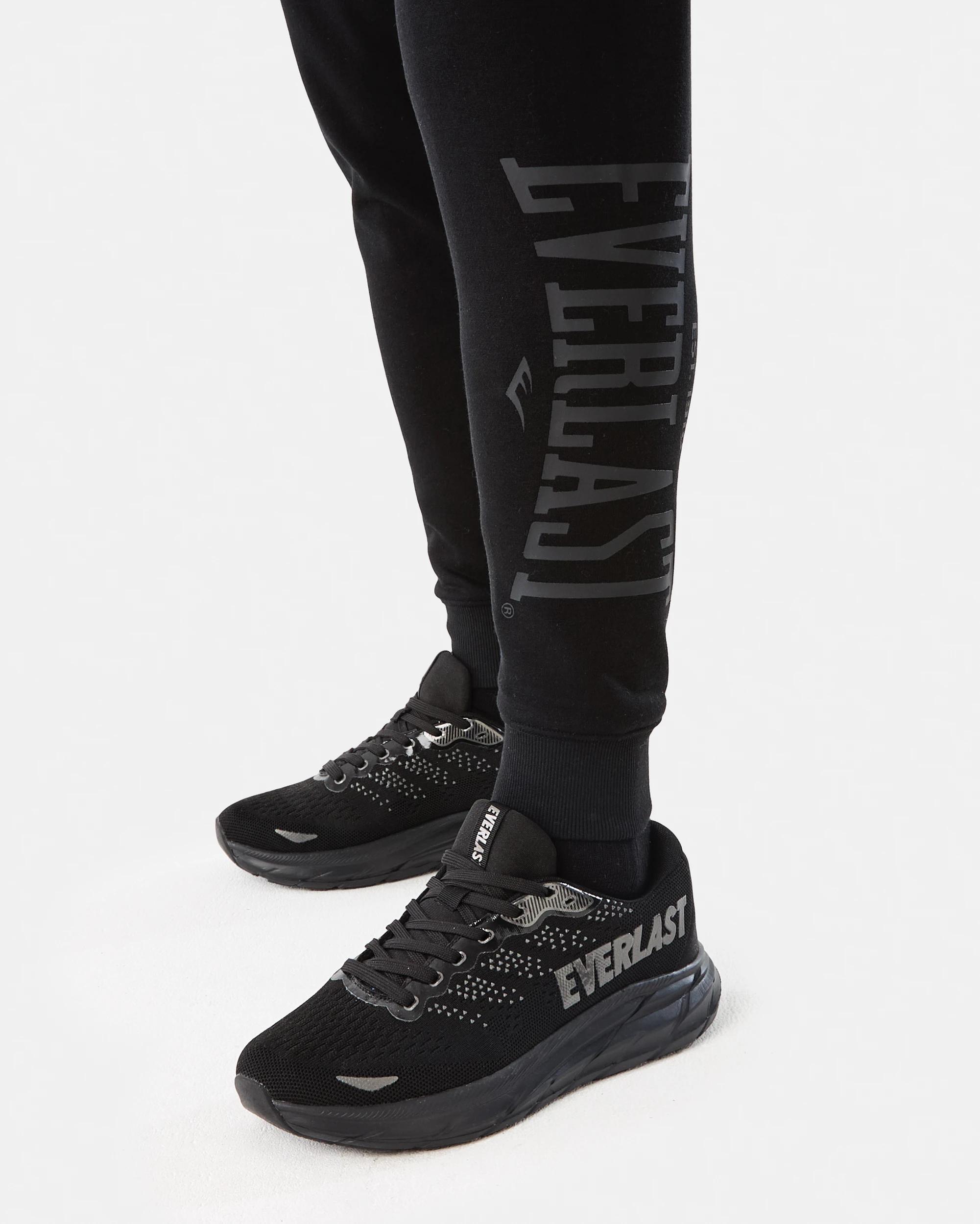 7 Everlast Mens Block Trackpants Black 1, 7 of 8