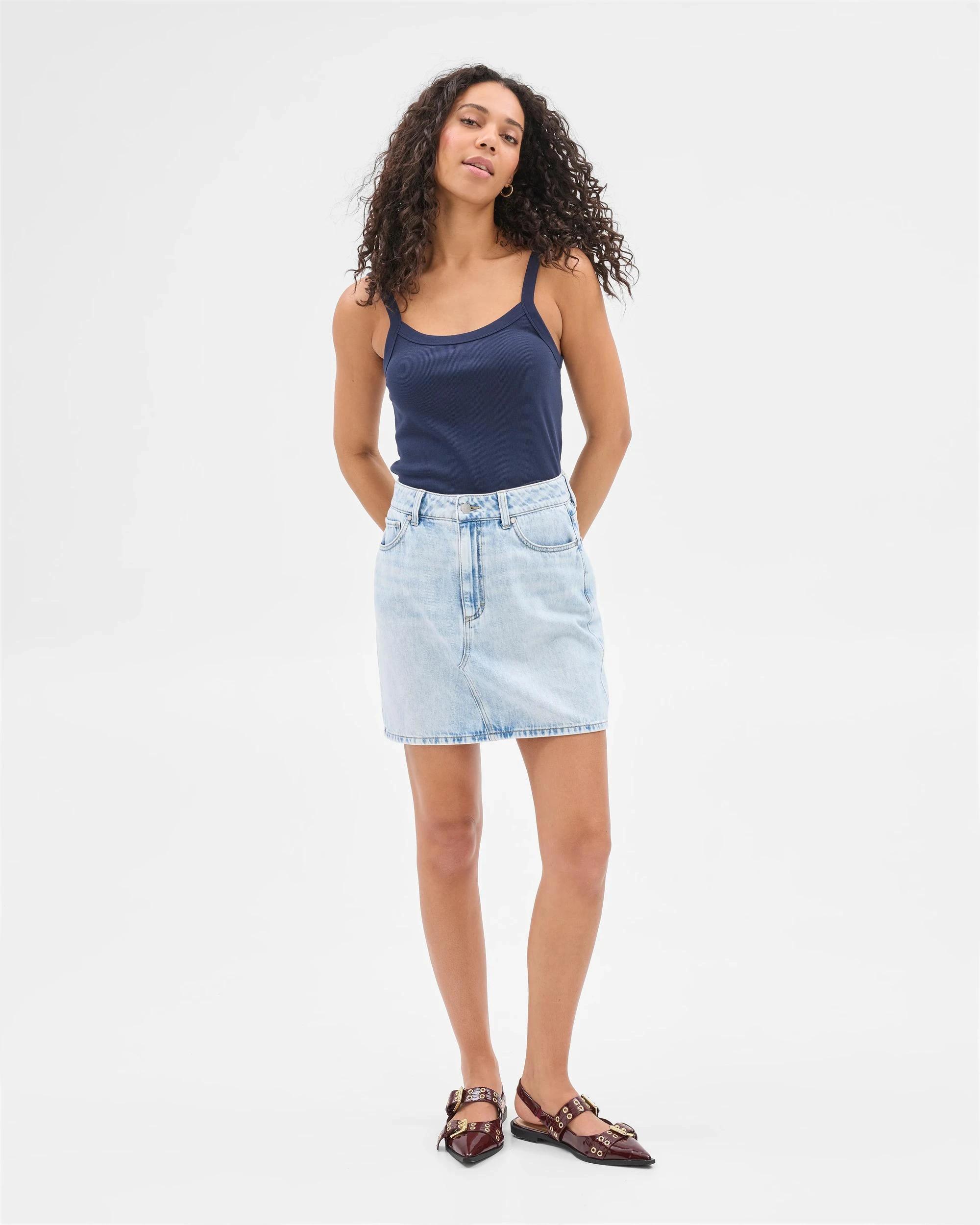 6 Target Denim Mini Skirt HYPER BLEACH, 6 of 7