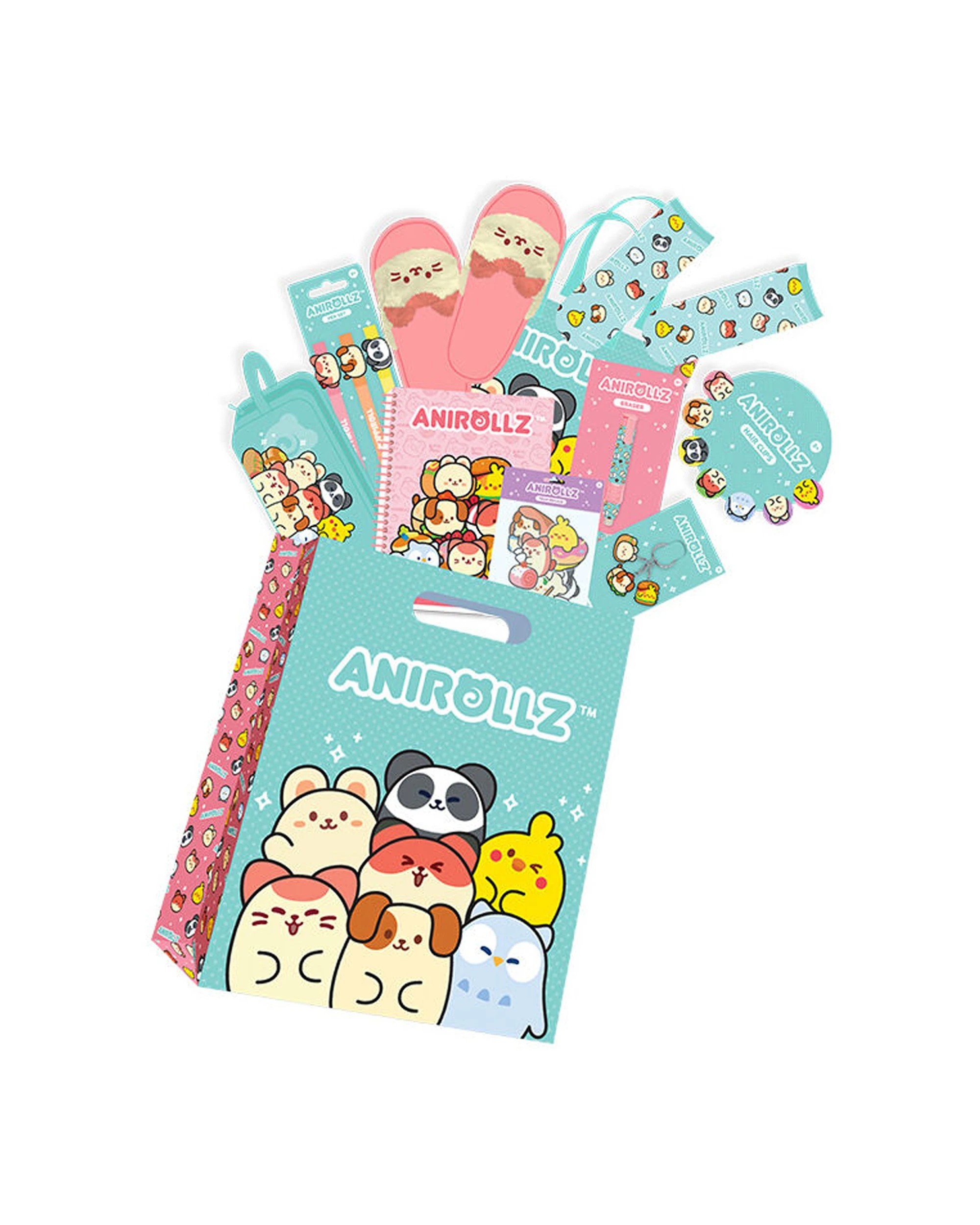 1 Anirollz Showbag With Cute Eraser Pen Set Slippers Kawaii 8y+ - Multi, 1 of 2