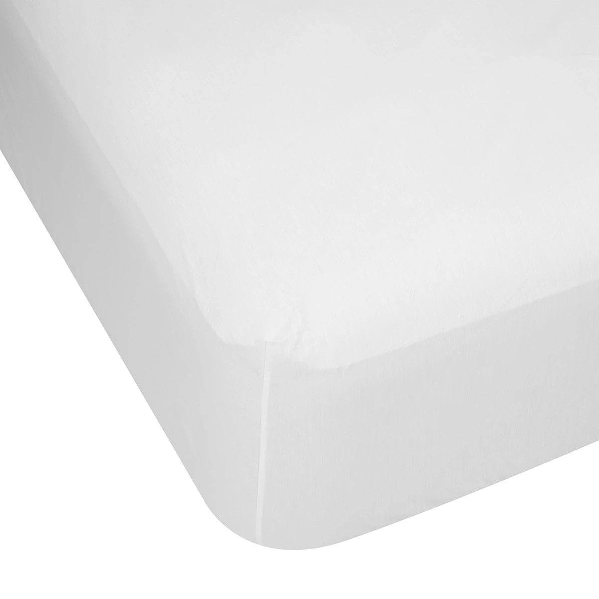 1 250 Thread Count Cotton Rich Fitted Sheet - King Bed, White, 1 of 4