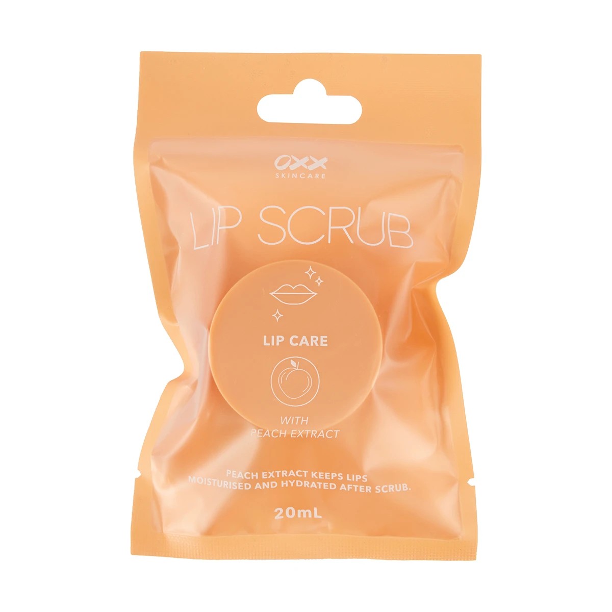 1 OXX Skincare Lip Scrub 20ml - Peach Extract, 1 of 5
