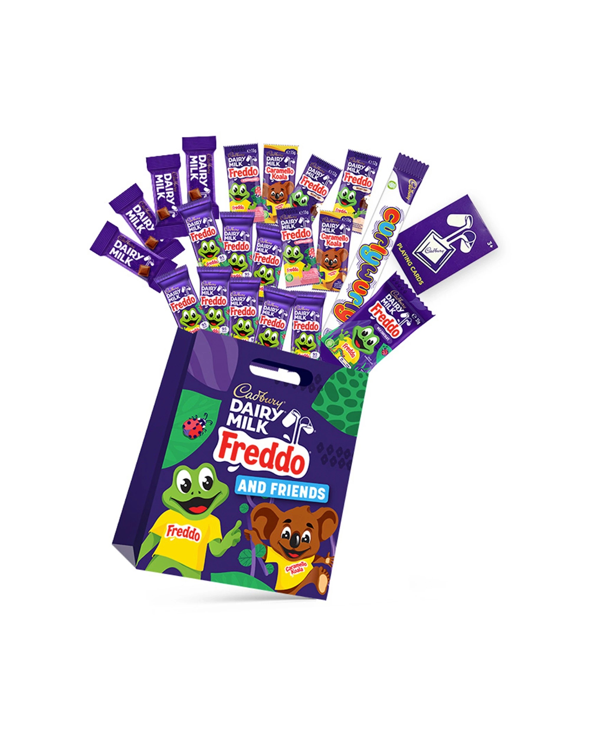 1 Cadbury 20pc Dairy Milk Freddo & Friends Chocolate Sweet Treat Showbag - Multi, 1 of 1