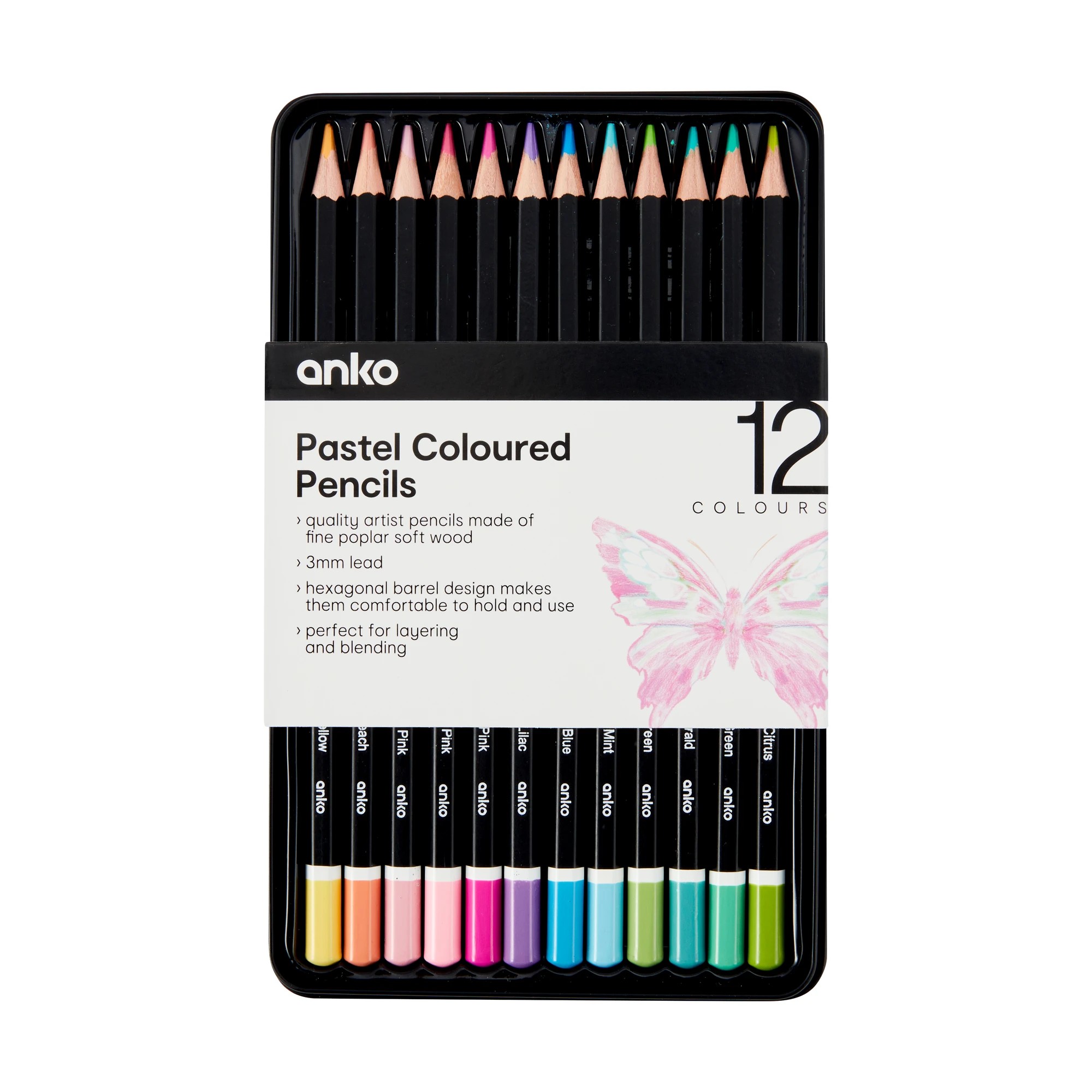 1 12 Pack Pastel Pencils, 1 of 5
