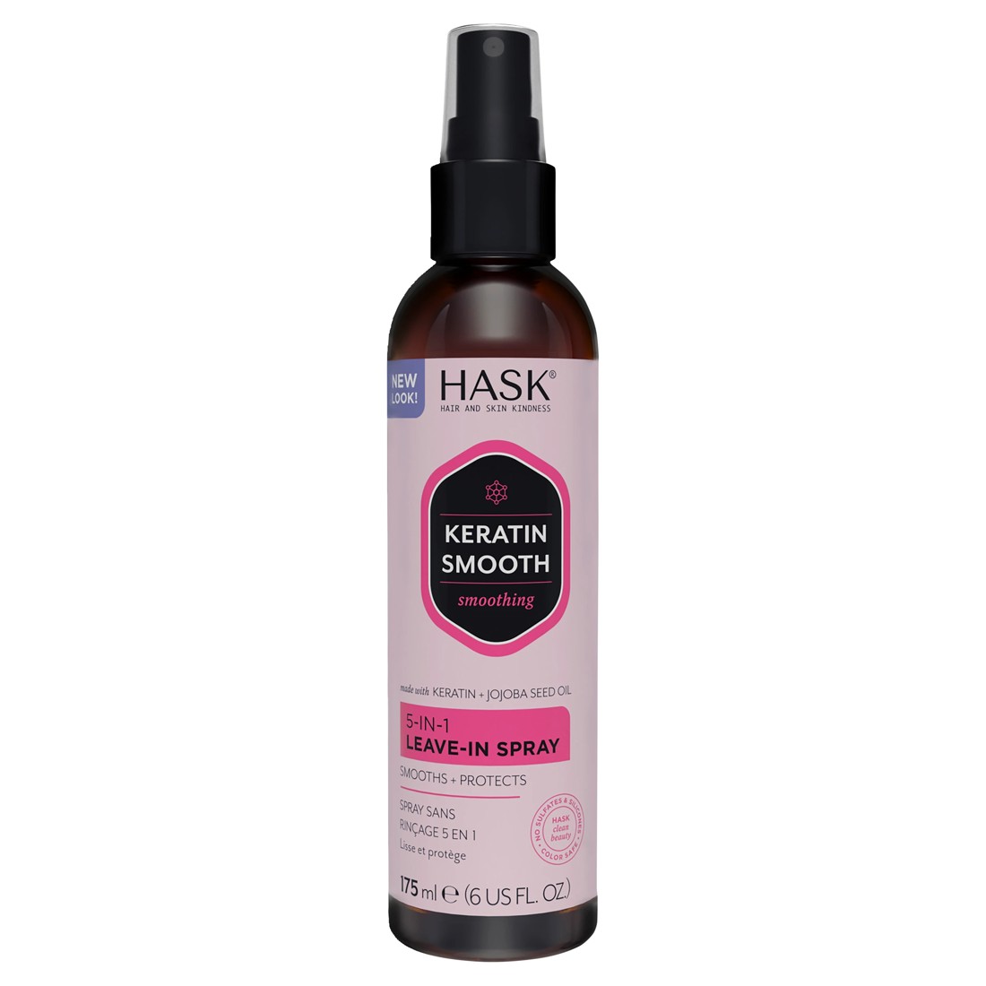 1 HASK Keratin Smooth 5-in-1 Leave-in Spray 175ml - Keratin and Jojoba Seed Oil, 1 of 10