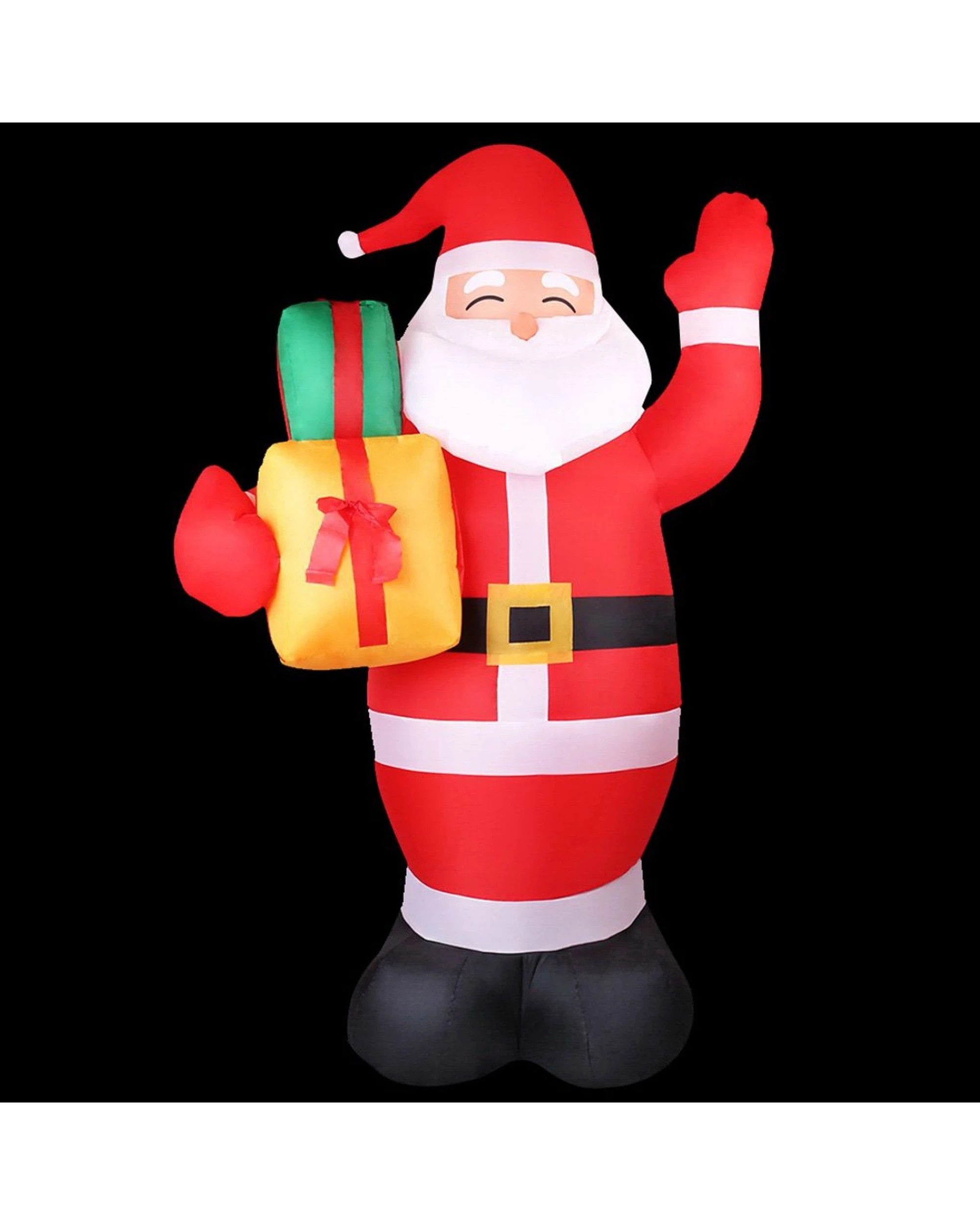 2 Jingle Jollys Christmas Inflatable Santa 2.4M Illuminated Decorations - Multi, 2 of 7