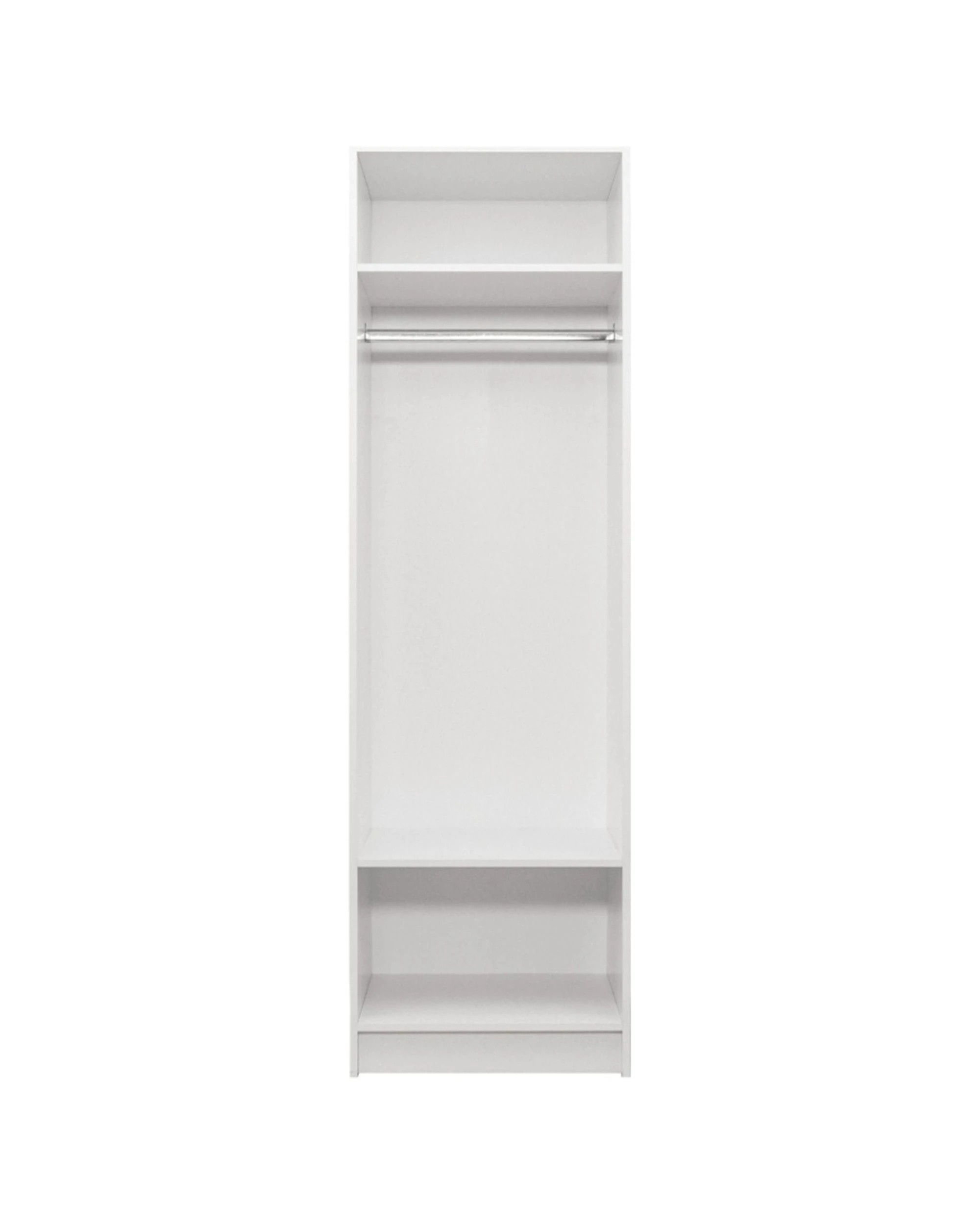 1 European Cabinetry Malmo Walk In Wardrobe 2 Shelf Hanging Module - White, 1 of 3