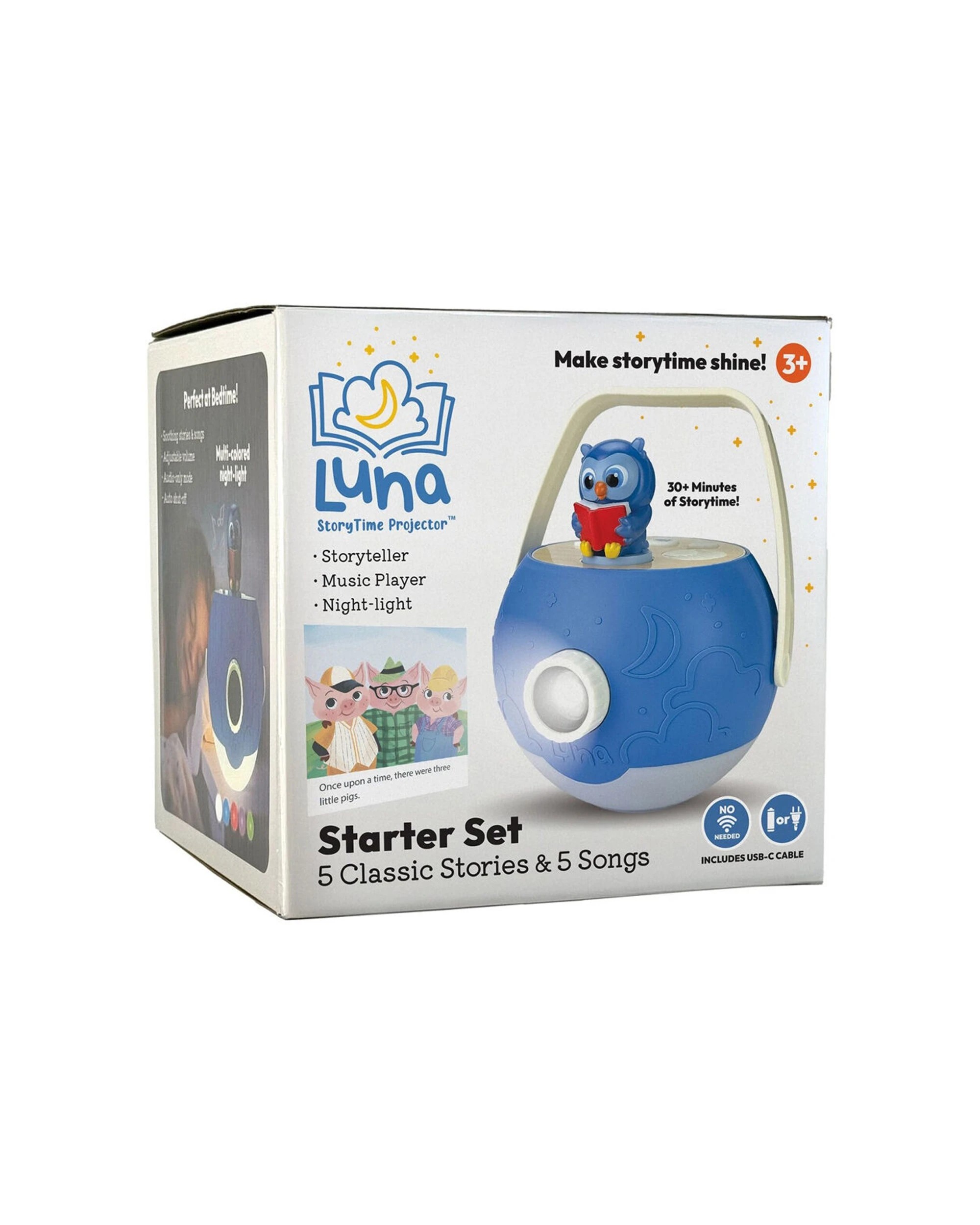 3 Luna Storytime Kids Projector Classic Starter Set 5 Stories 5 Songs - Blue, 3 of 8