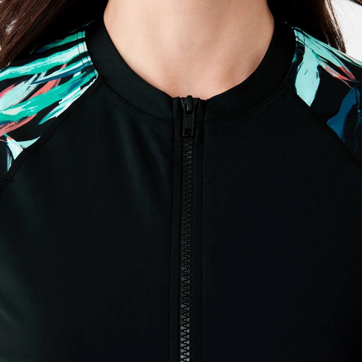 5 Short Sleeve Zip Rash Vest BLACK TROP BLACK, 5 of 6