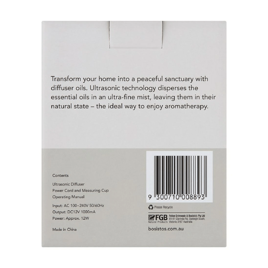 3 Bosisto's Ambience Ultrasonic Diffuser, 3 of 3