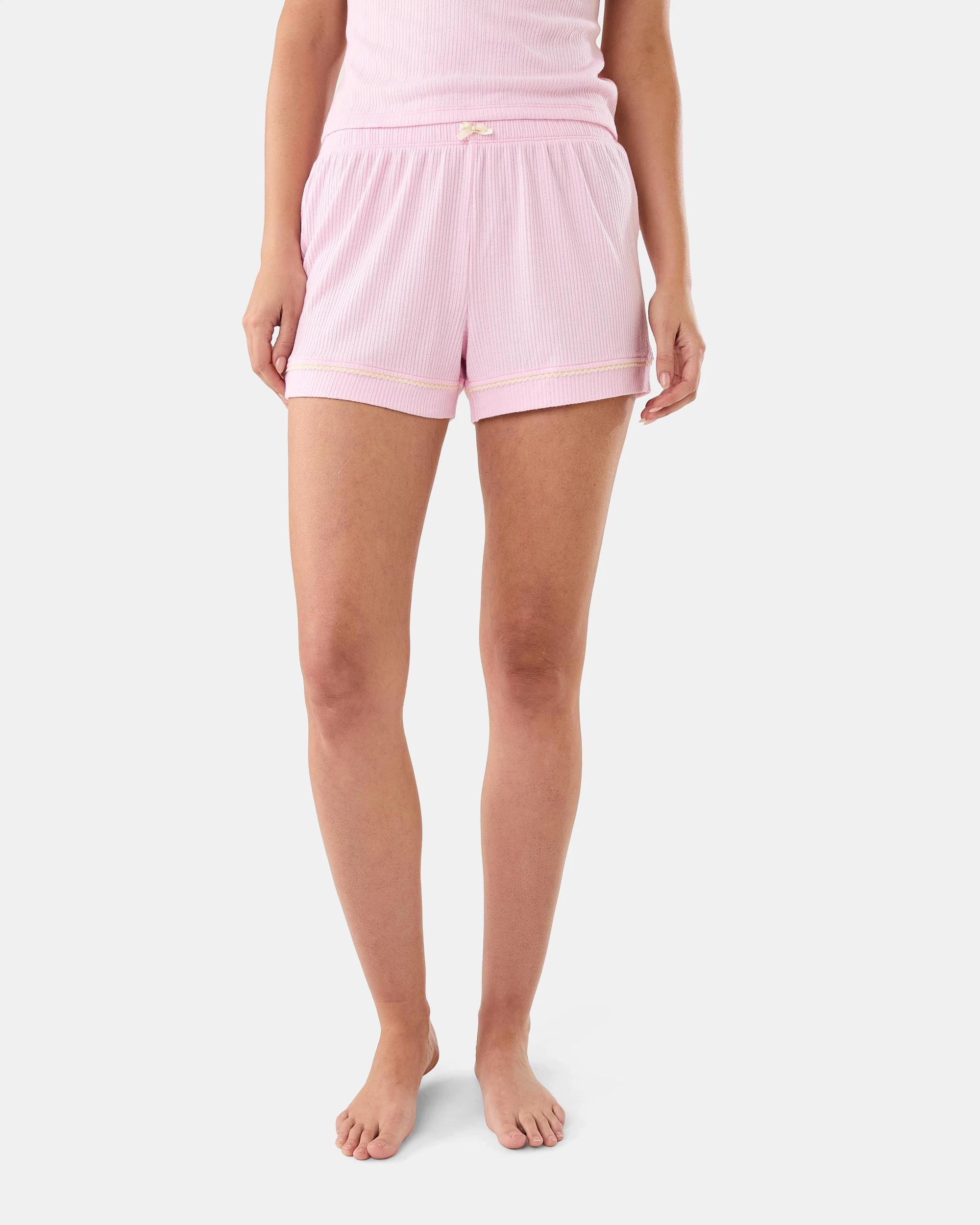 7 Pointelle Rib Shorts Pkldy Pink, 7 of 7