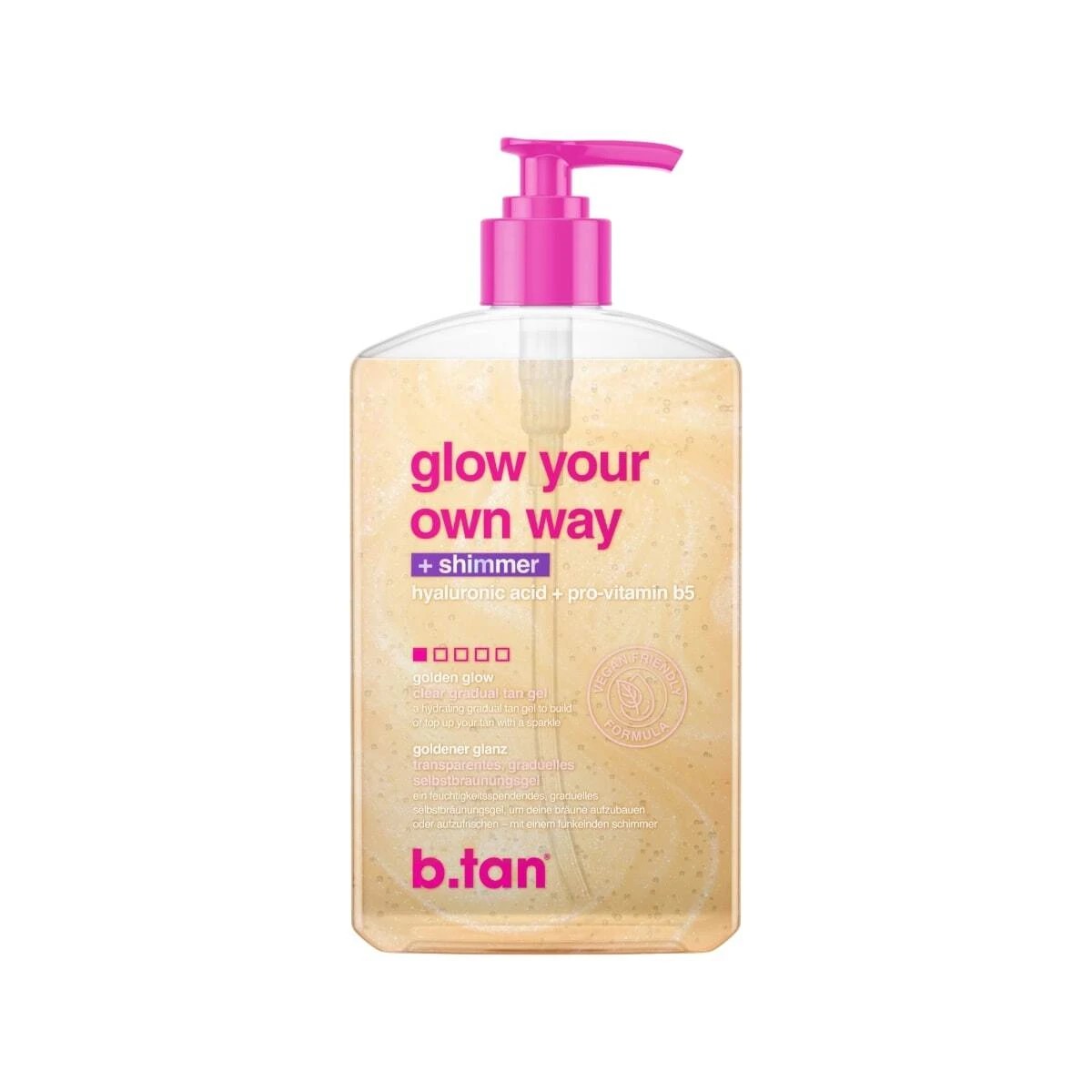 1 b.tan Glow Your Own Way Shimmer Tan Gel - Hyaluronic Acid and Pro-Vitamin B5, 1 of 3
