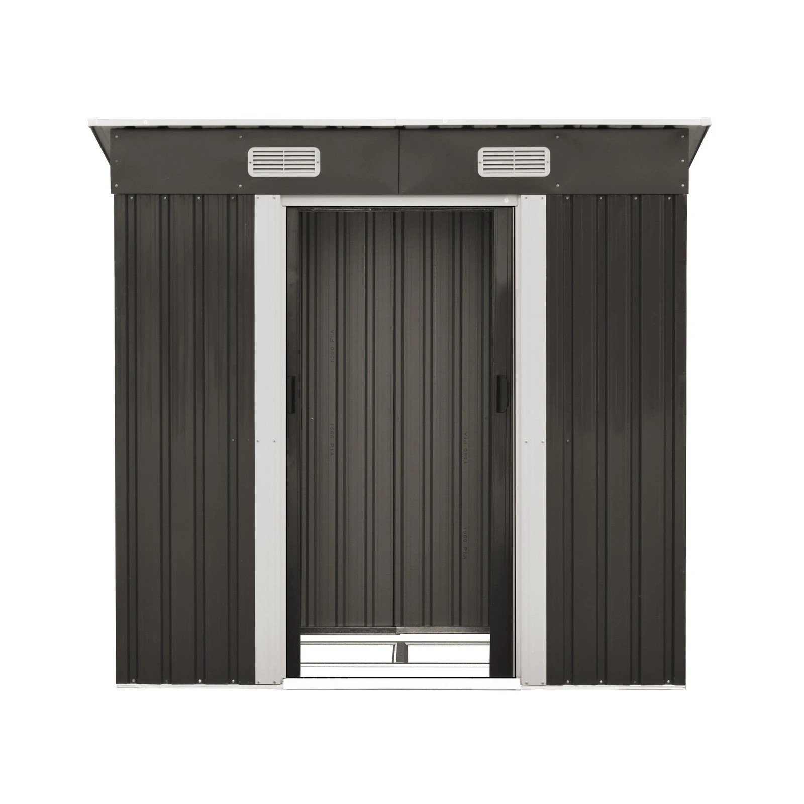 6 Livsip Garden Shed Outdoor Storage Sheds 1.94x1.21M Workshop Cabin Metal Base - Grey, 6 of 8