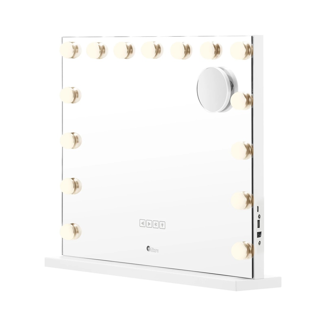 7 Oikiture Hollywood Makeup Mirror Bluetooth 59x48cm Led Light Vanity Mirrors
 - White, 7 of 7