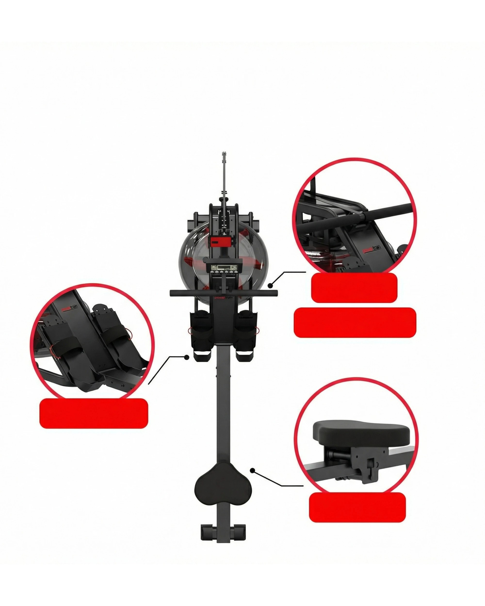 8 Powertrain 13L Water Resistance Rowing Machine Rower, 8 of 10