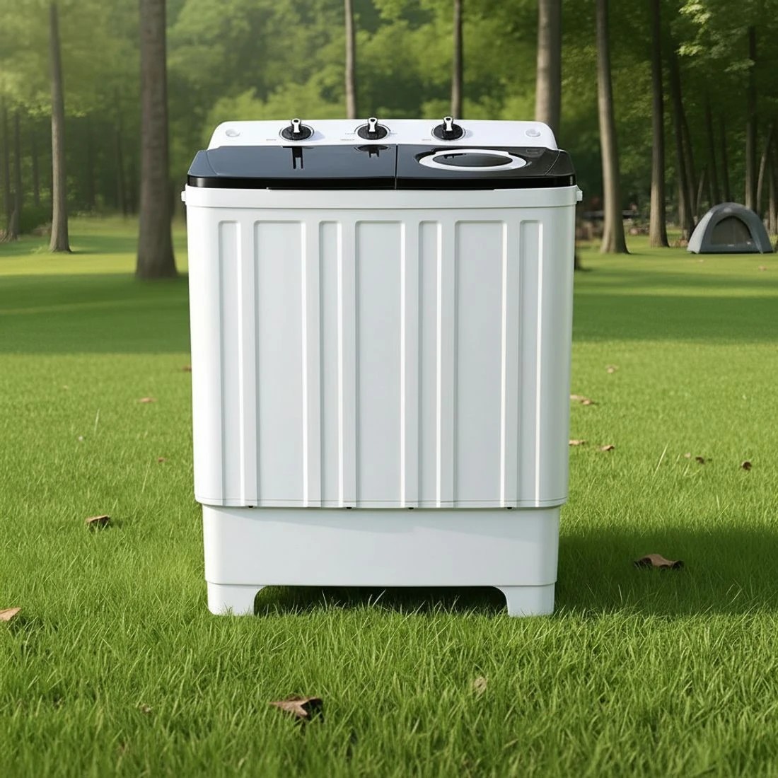 4 Devanti Portable Washing Machine Twin Tub 7KG - White, 4 of 8