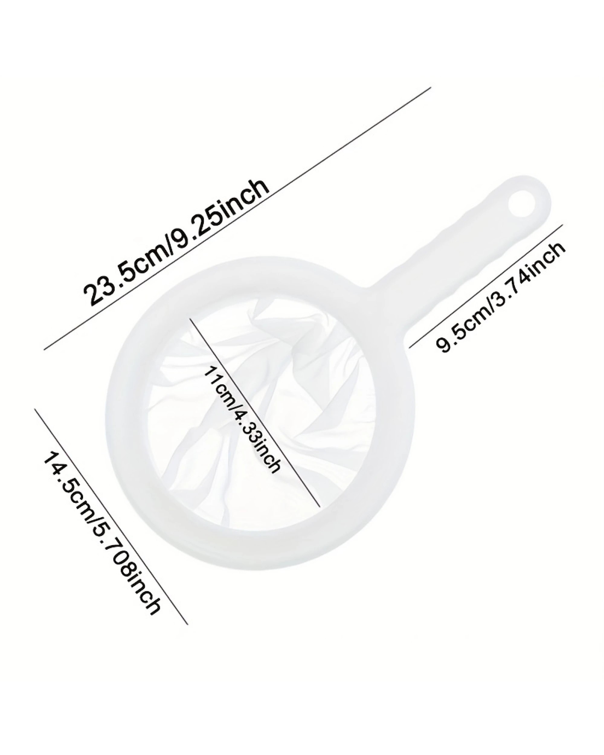 7 BR Home 2pcs Fine Mesh Kitchen Strainer Set Food Filter Sifter for Soy Milk Juice Flour Grains - White, 7 of 7