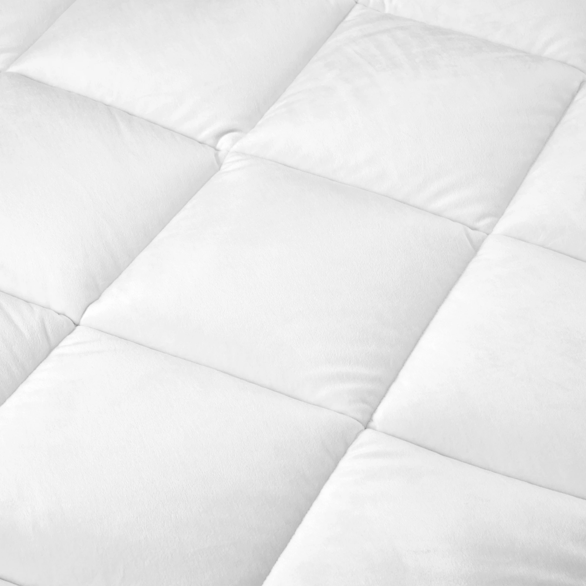 4 Reversible Plush Mattress Topper - Queen Bed, White, 4 of 7