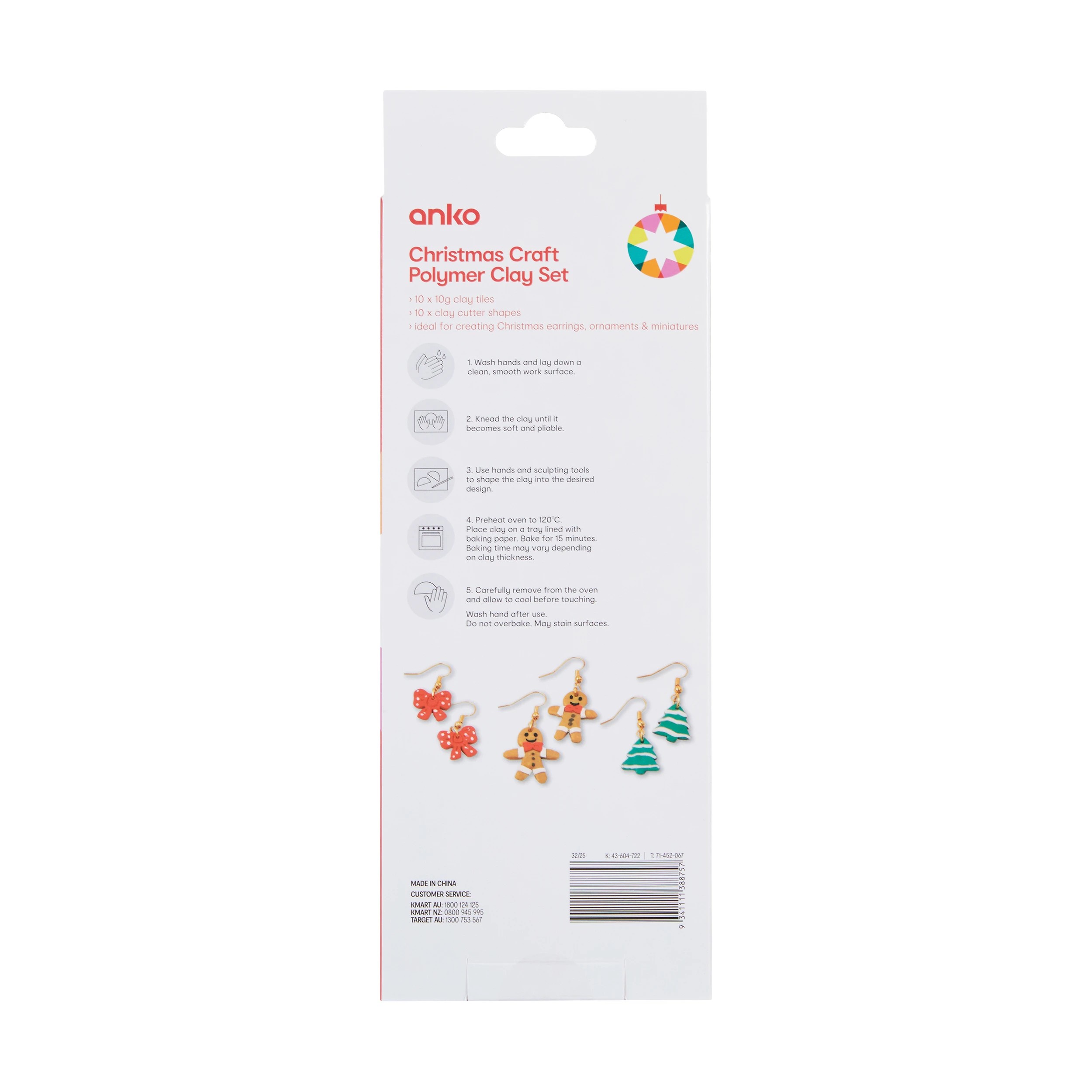 3 Christmas Craft Polymer Clay Set, 3 of 3