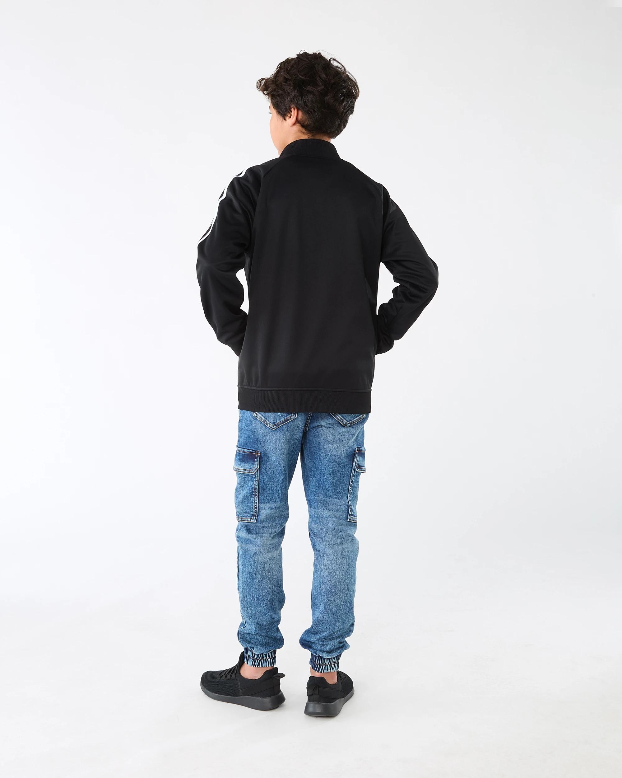9 Tricot Zip Through Sweatshirt Blk Globe, 9 of 9