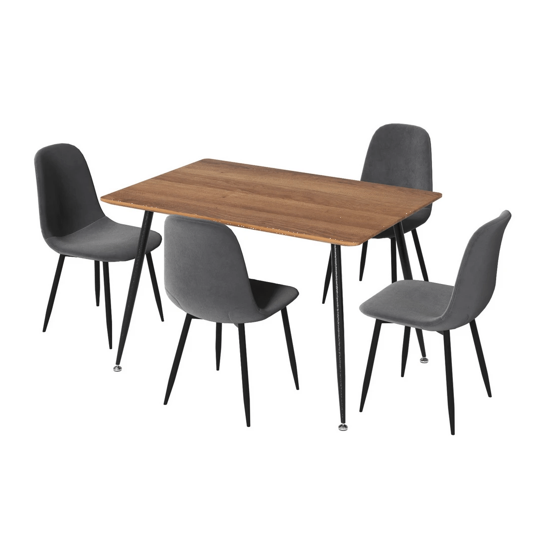 1 1 Artiss Dining Table and 4 Chairs Set Metal - Multi, 1 of 6