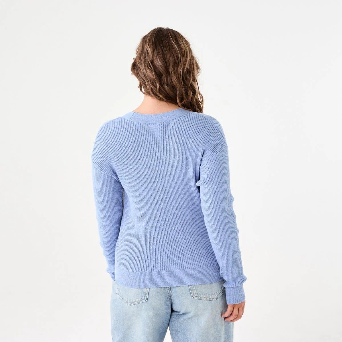 3 Textured V-Neck Cardigan HERON, 3 of 6