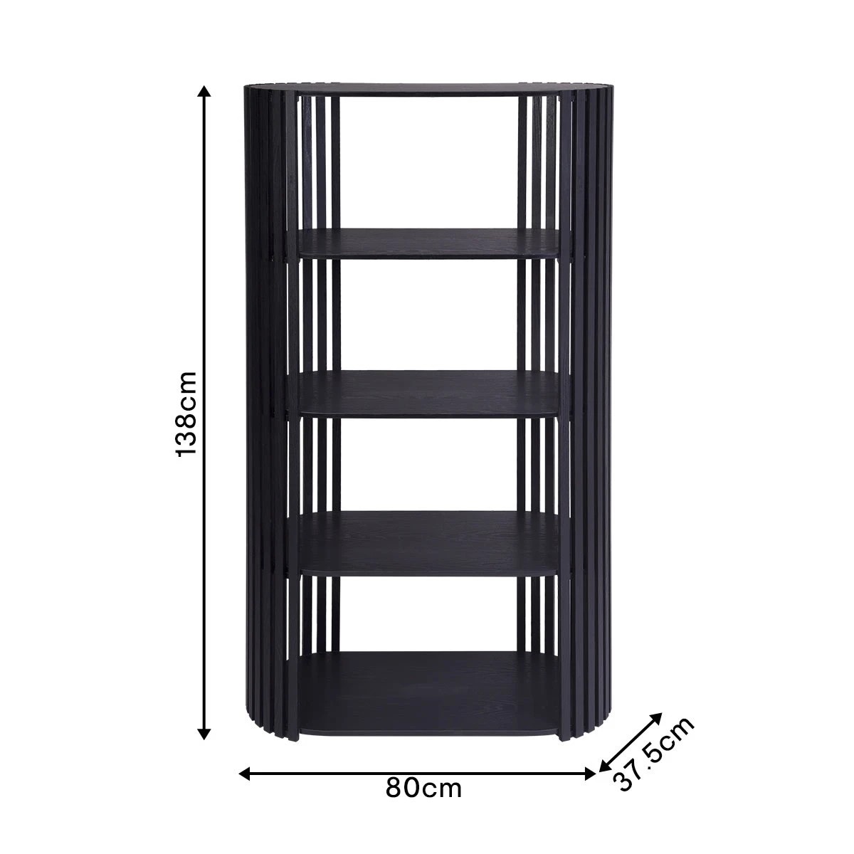 10 Nate Bookshelf - Black, 10 of 10