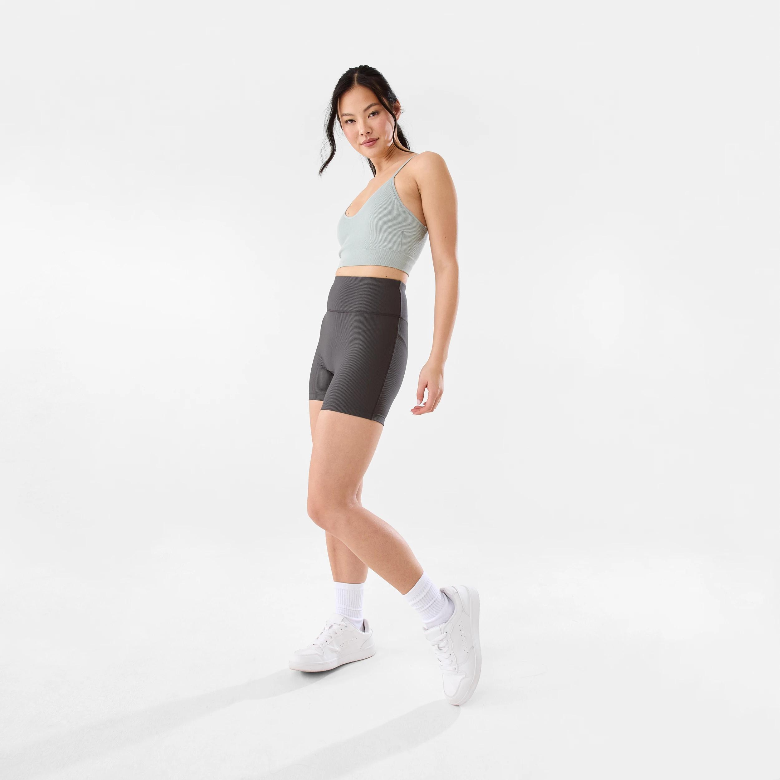 3 Active Womens Seamfree Racerback Crop LINDSEY GREEN, 3 of 9