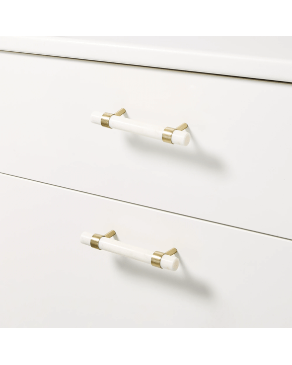 2 Pack Large Marble and Gold Look Handles