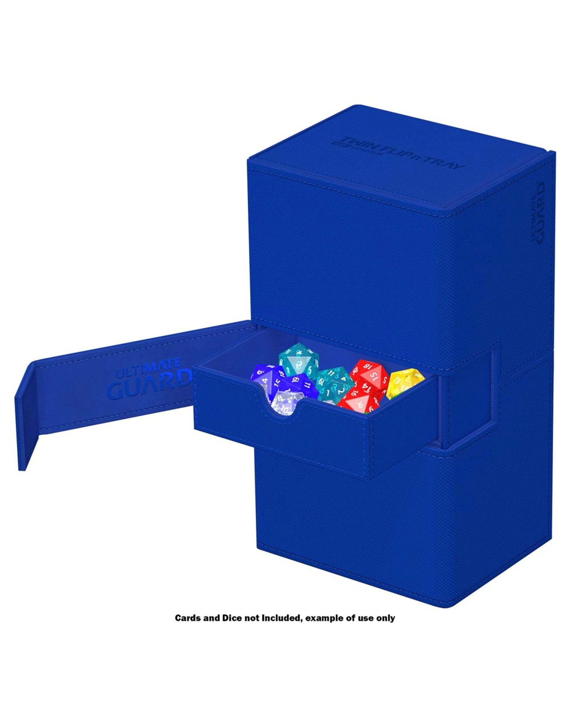 5 Ultimate Guard Twin Flip n Tray 200+ XenoSkin Deck Case - Monocolour Blue - Blue, 5 of 5