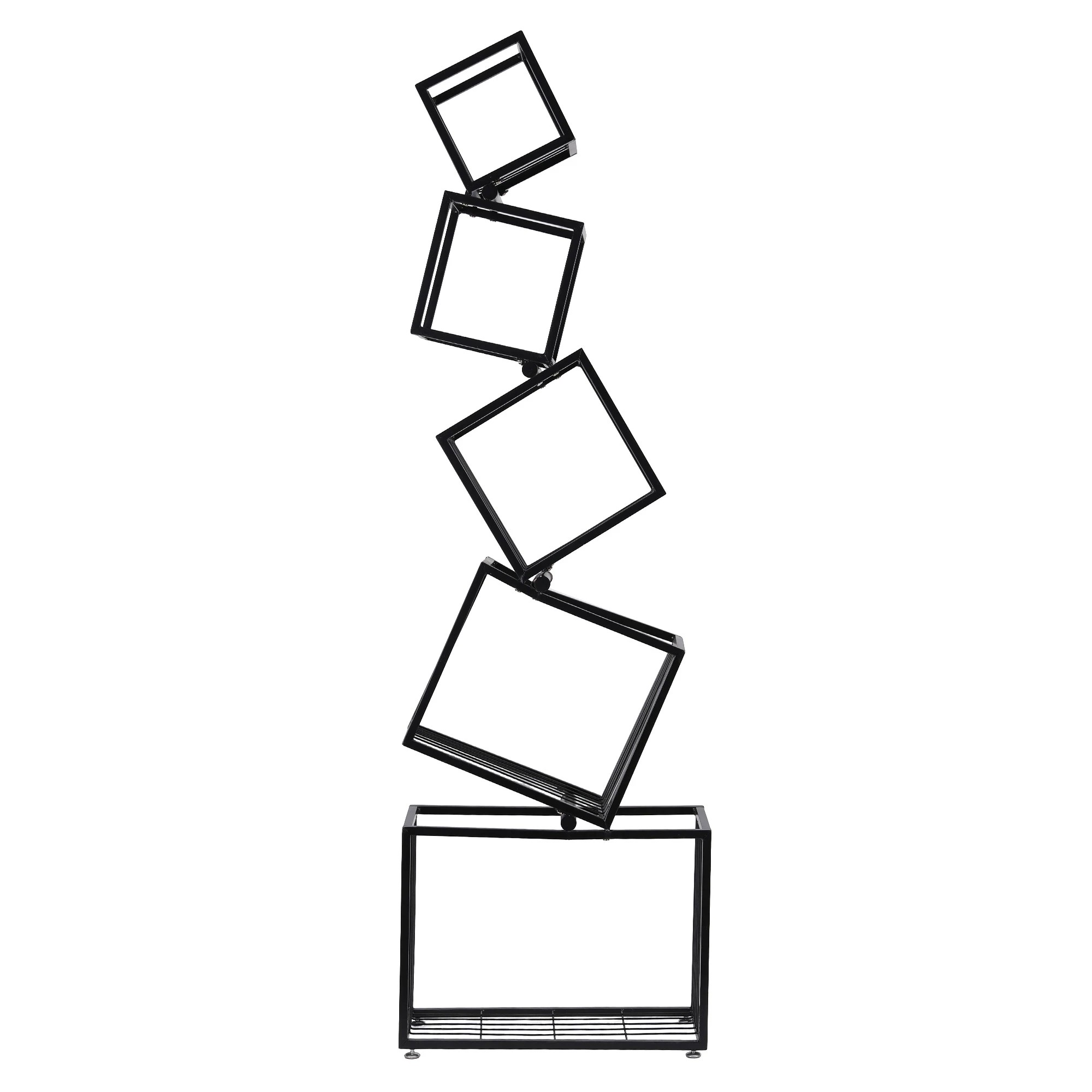 3 Artiss 5-Tier Bookshelf Metal Geometric Display Shelf Storage Organizer - Black, 3 of 3