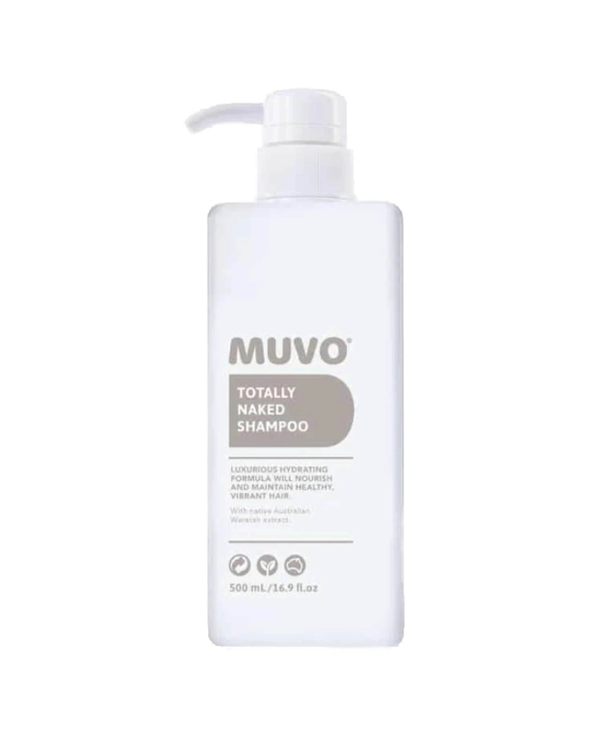 1 Muvo Shampoo Totally Naked Moisture Rich Cleanser 500ml - White, 1 of 1