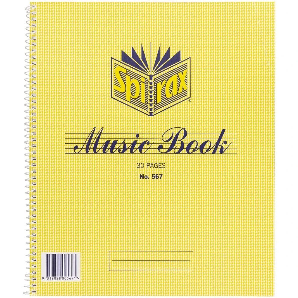 3 Spirax No. 567 60gsm 12 Stave Music Book 30 Page, 3 of 3