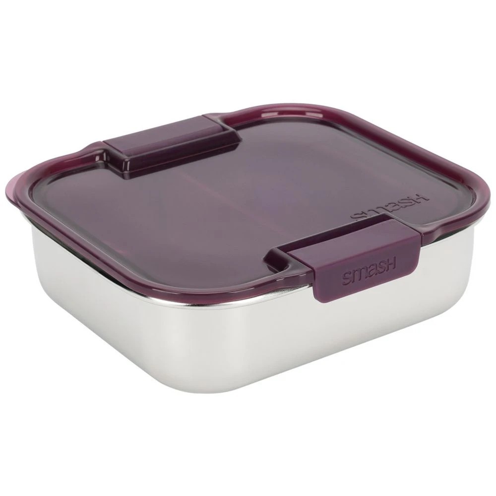 2 Smash Stainless Steel Meal Box Mulberry, 2 of 5