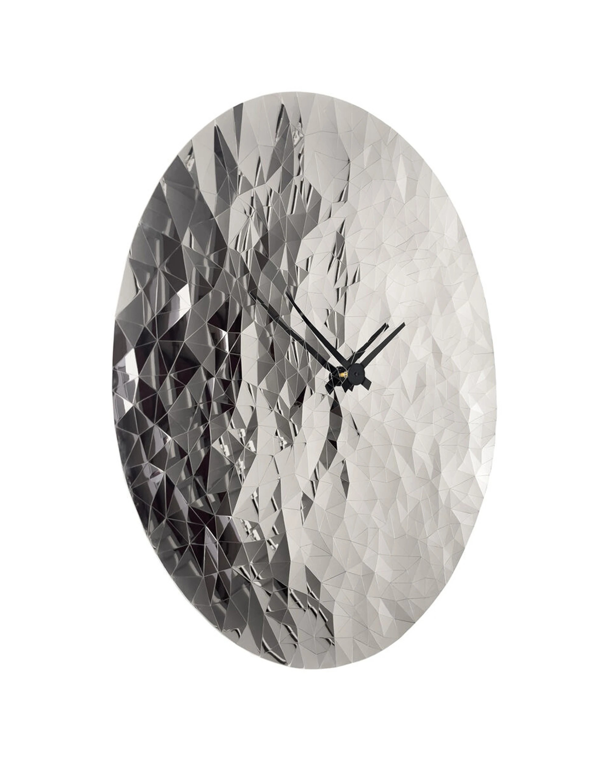 3 NeXtime Large Fragment Wall Clock Dial Stainless Steel Case 80cm - Silver, 3 of 6