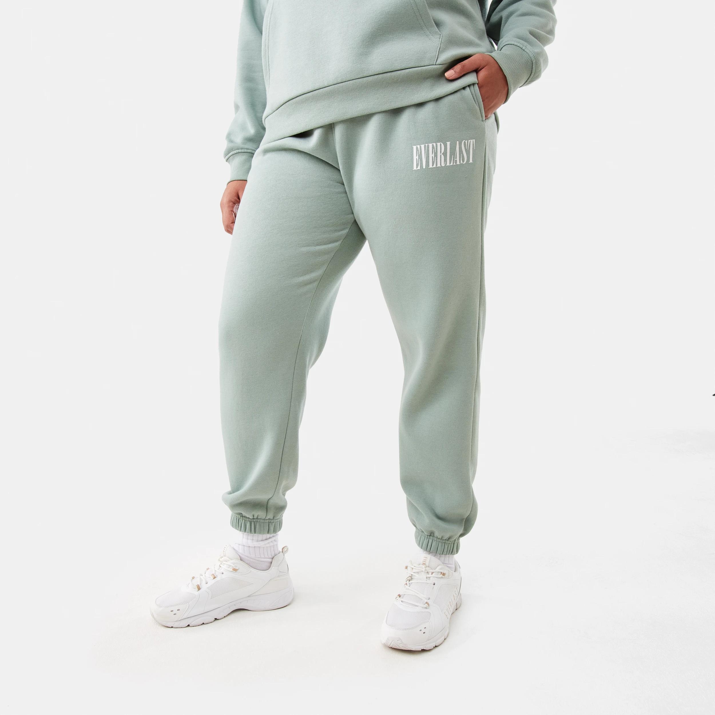 3 Everlast Womens Athletic Club Sweatpants EVERLAST BLOCK LOGO SAGE GREEN, 3 of 9