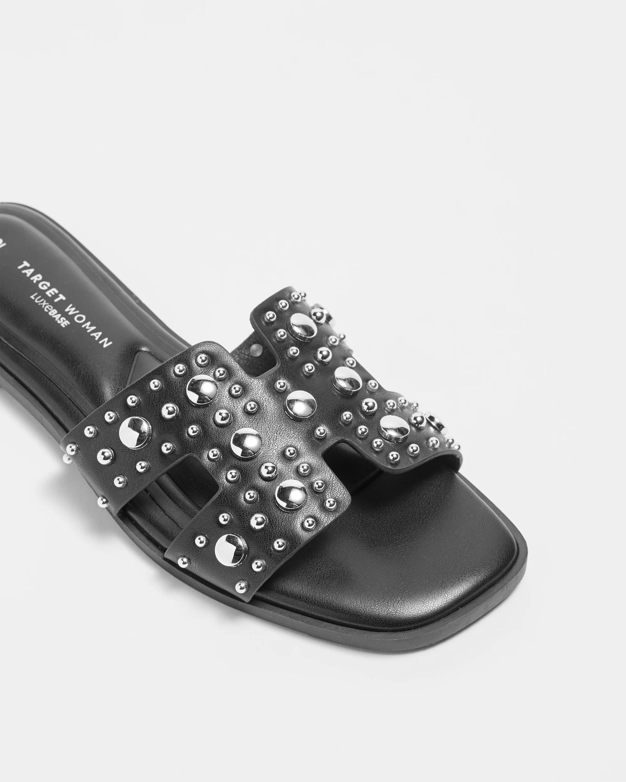 2 Target Womens Flat Sandal - Harmony BLACK STUD, 2 of 3