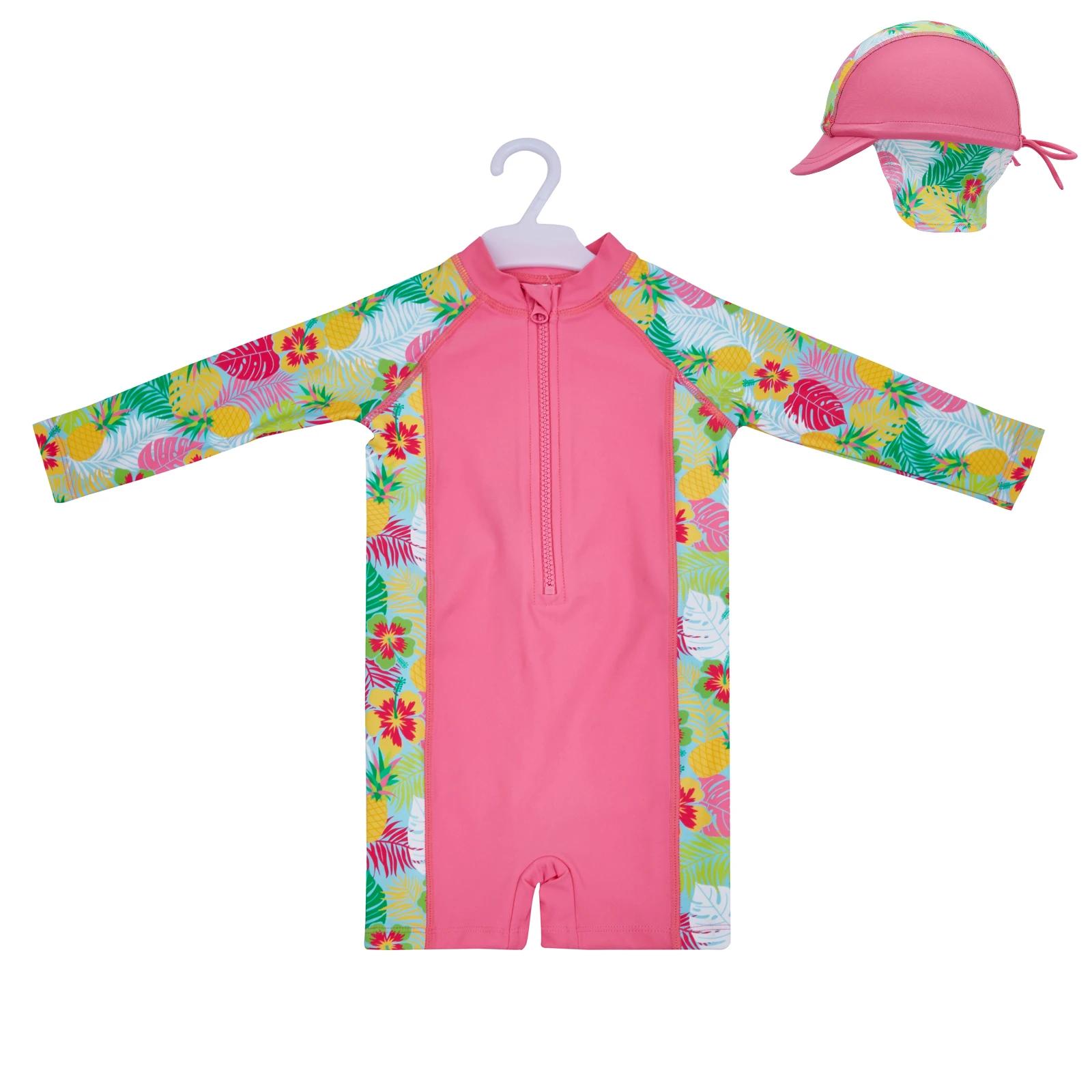 1 Big Softies 2pc Swimsuit & Hat PINK TROPICAL, 1 of 7