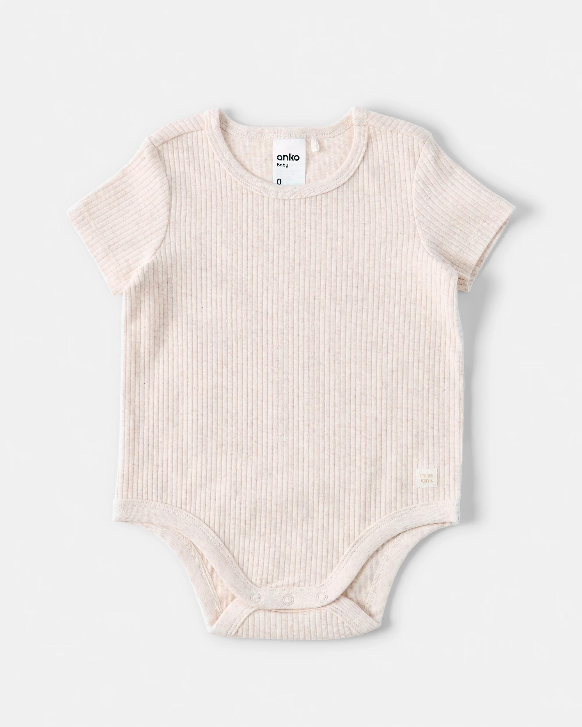 4 3 Pack Cotton Short Sleeve Rib Bodysuits Pnk Mpack, 4 of 8