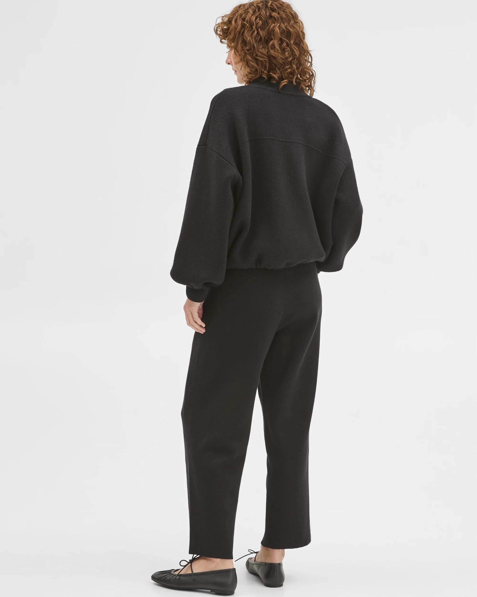 5 Target Woman Clean Knit Barrel Leg Pants BLACK, 5 of 5